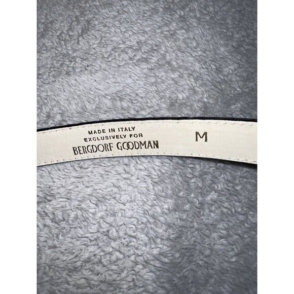 BERGDORF GOODMAN Phyton Snakeskin Covered Buckle Slim Belt - Picture 9 of 10